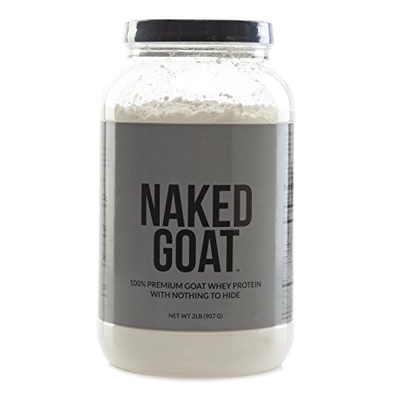 NAKED GOAT - 100% Pasture Fed Goat Whey Protein Powder from Small-Herd Wisconsin Dairies, 2lb Bulk, GMO Free, Soy Free. Easy to Digest - All Natural - 23 Grams of Protein - 30 Servings