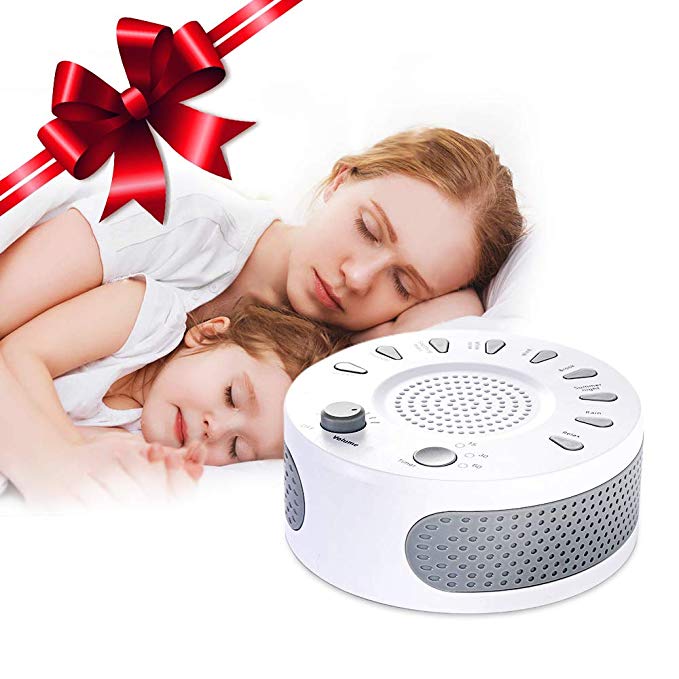 [2019 New Version] Sleep White Noise Machine, Liaboe Sound Machine for Baby, Adult, 9 Natural Sound Therapy for Insomnia, Office and Travel, Auto-Off Timer, Sound Conditioner, USB or Battery Powered