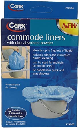 Carex Health Brands Commode Liners, 7 Count (Pack of 3)