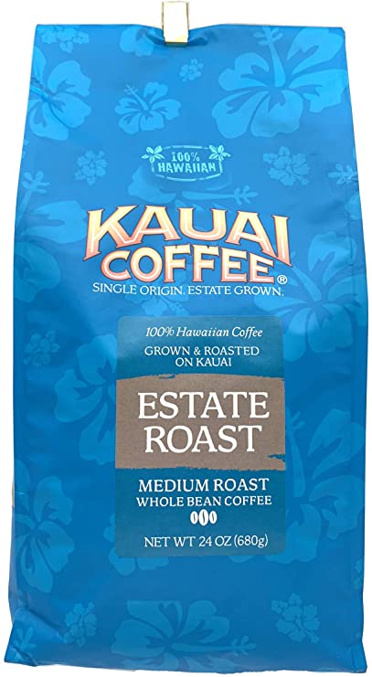 Kauai Coffee Medium Roast Whole Bean Coffee 24 oz (1.5 LB)