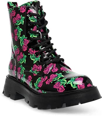 Betsey Johnson Womens Johnny Combat & Lace-up Boots