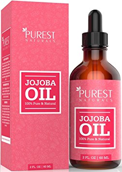 Purest Naturals Organic Jojoba Oil - Best Carrier Oil For Face, Skin, Hair & Nails + Sensitive & Dry Skin - Key Nutrients, Fatty Acids & Vitamins C & E - Unrefined, Cold Pressed & 100% Pure