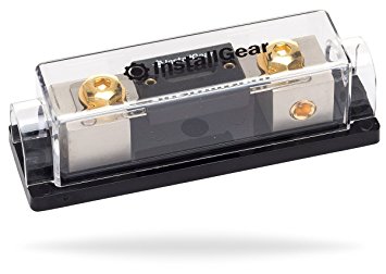 InstallGear 0/2/4 Gauge AWG In-Line ANL Fuse Holder with 300 Amp Fuse