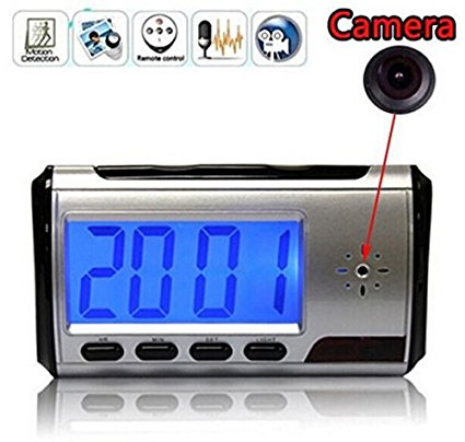 Ugetde® Hidden Camera Portable Alarm Clock Spy Camera DVR with Motion Detection