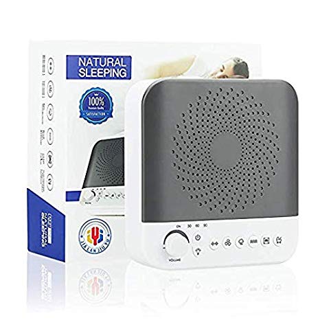 White Noise Machine, Sound Machine with Baby Soothing Night Light, Relaxing Nature Sounds.Office Privacy Keeper 3 Timer/Non-Stop Mode, Built in USB Output Charger and Earphone Output.