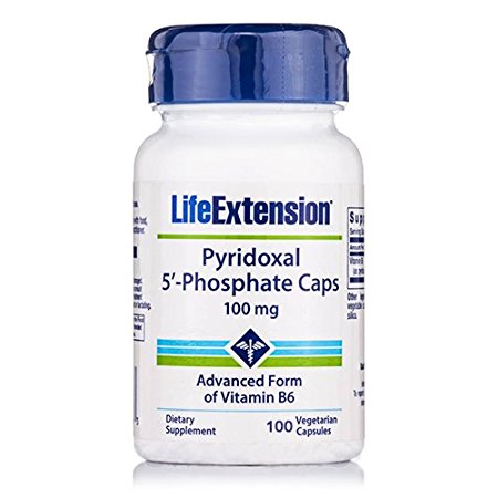 Life Extension Pyridoxal 5' Phosphate Vegetarian Capsules, 100 Count