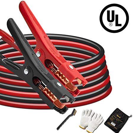 AstroAI Jumper Cables 4 Gauge 20 Ft Heavy Duty Emergency Booster Jumper Cable Kit for Car and Truck (UL Listed)