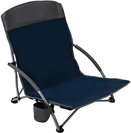 Pacific Pass Low Profile Beach Chair with Carry Bag