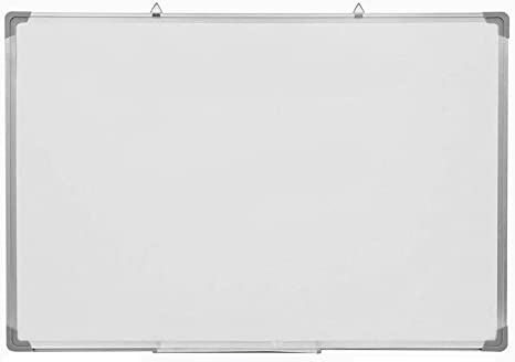 Splinktech 600MM X 400MM School Home Office Dry wipe Magnetic Pen Tray Aluminium Trim Dry Wipe Whiteboard Hanging Drawing Writing Notice Removable White Board Memo 60CM X 40CM Duster Markers & Magnets