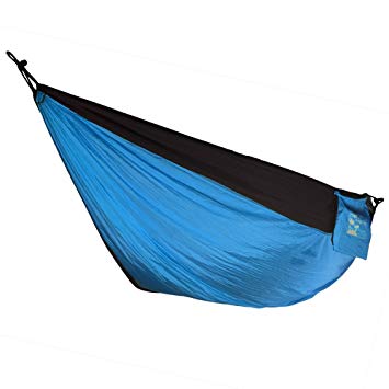 Ten After Twelve Two Person Hammock, Heavy Duty Double Wide Nylon Camping Hammock, 400  Pound Capacity