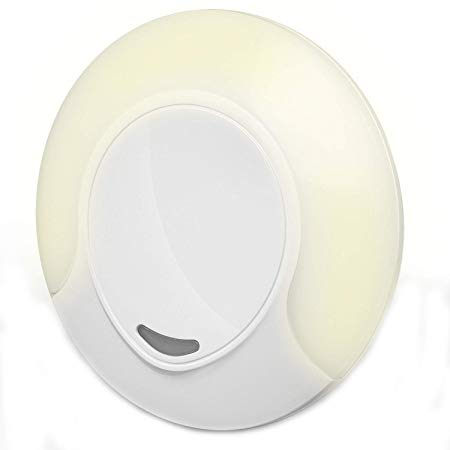 DIKAOU Plug-in Night Light, LED Warm White htLight, Dusk to Dawn Sensor, Auto On/Off Energy Efficient Mode for Kids Bedroom, Bathroom, Kitchen, Hallway, Stairs