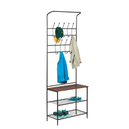 Honey-Can-Do Entryway Storage Valet, 13.38" L x 5" W x 5.25" H, Black