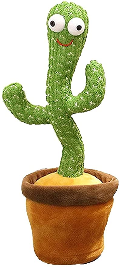 BELOXY Dancing Cactus Talking Toy, Cactus Plush Toy, Wriggle Singing Recording Repeat What You Say Funny Education Toys for Babies Children Playing, Home Decorate (Jumping Dog) (Dancing Cactus)