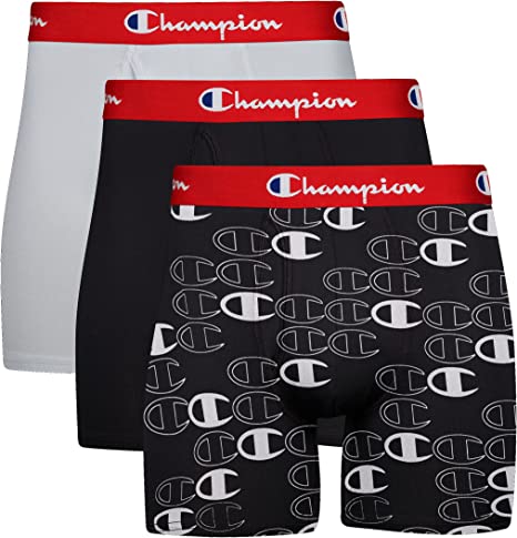 Champion Men's Lightweight Stretch Boxer Brief 3 Pack