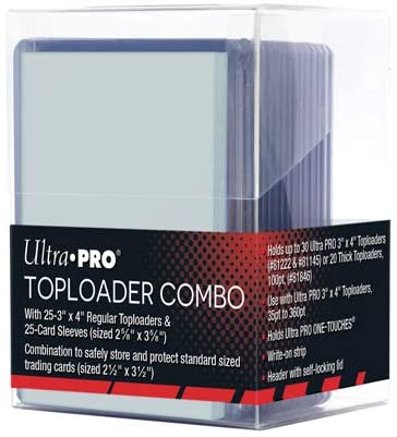 Ultra Pro Toploader Combo - Includes Toploaders, Card Sleeves & Storage Box