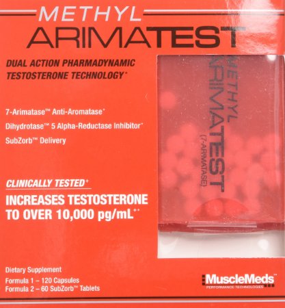 MuscleMeds METHYL ARIMATEST -- 120 Capsules60 SubZorb Tablets