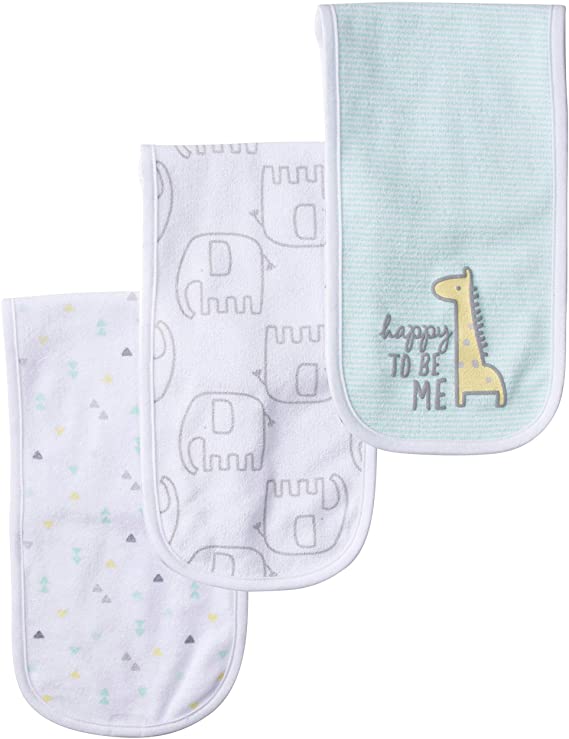 Gerber Baby Girls' 3-Pack Terry Burp Cloth