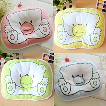 kangbaobei 4PCS Baby Lumbar Support Pillow, Side Sleeper Pillow, New Cute Bear Sofe Cotton Breastfeeding Pillow Sutible for Newborn Infant 17x22cm 4 colors