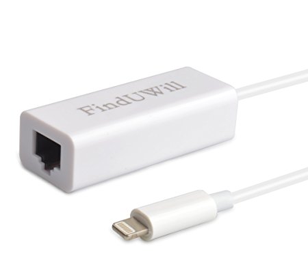 Lightning to RJ45 Ethernet LAN Wired Network Adapter-Overseas Travel Compact for iPhone iPad