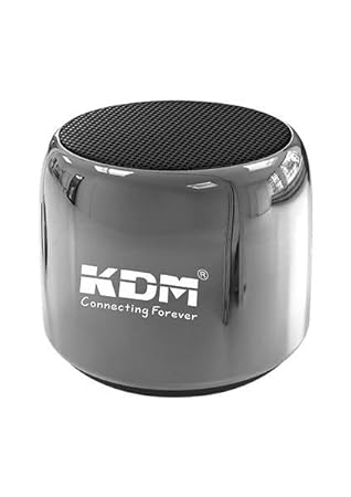 KDM KM-99 Big Bang Mini BLUTOOTH Speaker 5 W | HD Clear Sound Wireless Super bass Mini Metal Bluetooth Speaker for All Smartphones (Silver & Black)