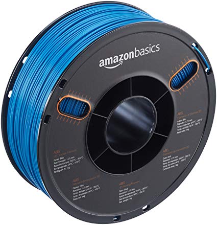 AmazonBasics ABS 3D Printer Filament, 1.75mm, Blue, 1 kg Spool