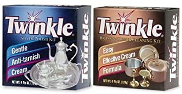 Twinkle Silver Polish Kit and Brass & Copper Cleaning Kit (Pack of 2)