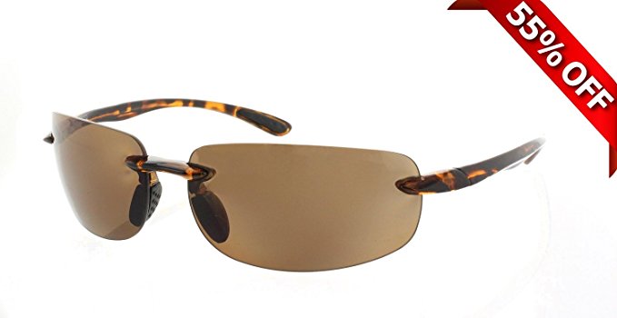 Fiore Island Life Rimless Sunglasses Men and Women Polarized and Non-Polarized