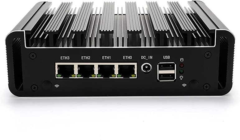 Micro Firewall Appliance, Mini PC, VPN, Router PC, Intel N5105, HUNSN RS39, AES-NI, 4 x 2.5GbE I225, Console, 4 x USB, Mini DP, HDMI, SIM Slot, Barebone, NO RAM, NO Storage, NO System