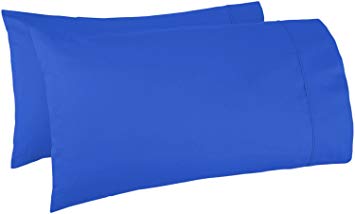 Mayfair Linen Pillow Case Set 500 Thread Count 100% Egyptian Cotton 2pc, Silky Soft & Durable (King Pillow Case, Royal Blue)