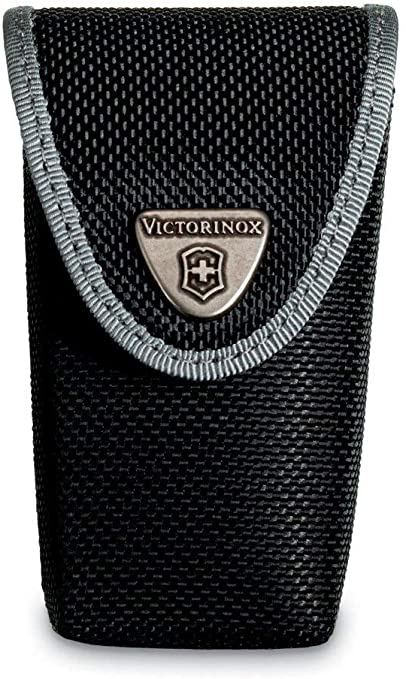 Victorinox 4.0545.3-X1 Large Nylon Pouch Black 111mm/4-6 Layer Ideal to Hold and Protect Your Swisstool or 111mm Knife in Black 4.6 inches