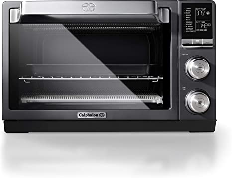 Calphalon Quartz Heat Countertop Toaster Oven, Stainless Steel, Extra-Large Capacity, Black, Dark Gray