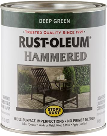 Rust-Oleum 7211502 Hammered Metal Finish, Deep Green, 1-Quart (Packaging may vary)