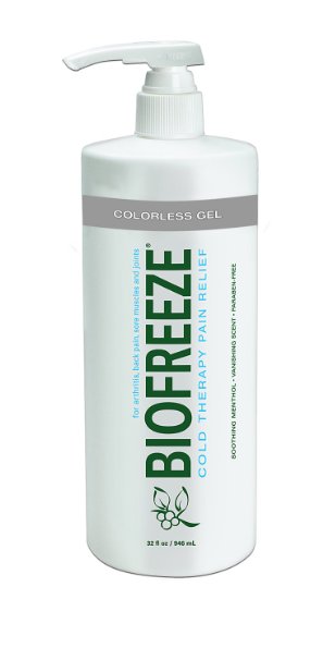 Biofreeze Pain Relief Gel, 32 Ounce Bottle with Pump, Colorless Formula, Pain Reliever