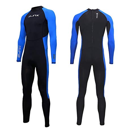 Full Body Dive Wetsuit Sports Skins Lycra Rash Guard for Men Women, UV Protection Long Sleeve One Piece Swimwear for Snorkeling Surfing Scuba Diving Swimming Kayaking Sailing Canoeing