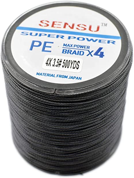 Sensu Superpower Braided Fishing Line - Abrasion Resistant Braided Lines – Incredible Superline – Zero Stretch – Smaller Diameter – A Must-Have!