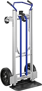 COSCO Next Gen 3-in-1 Folding Toe Plate Hand Truck, 800 lb/1000 lb Weight Capacity, Blue