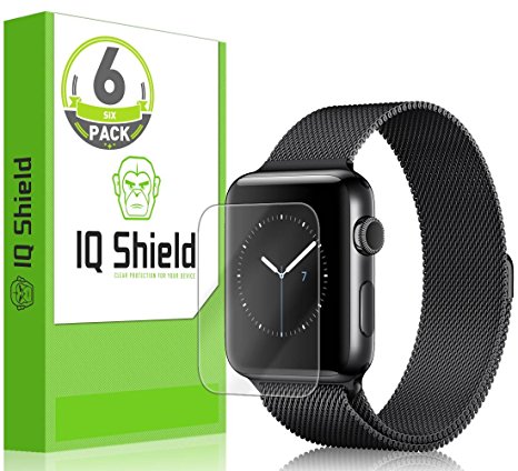 Apple Watch Series 2 Screen Protector (42mm) (6-Pack), IQ Shield LiQuidSkin Full Coverage Screen Protector for Apple Watch Series 2 HD Clear Anti-Bubble Film - with