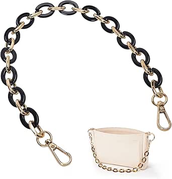 Vercord Handbag Chain Shoulder Bag Strap Replacement Acrylic Chain Decoration Purse Making Accessory 18inch