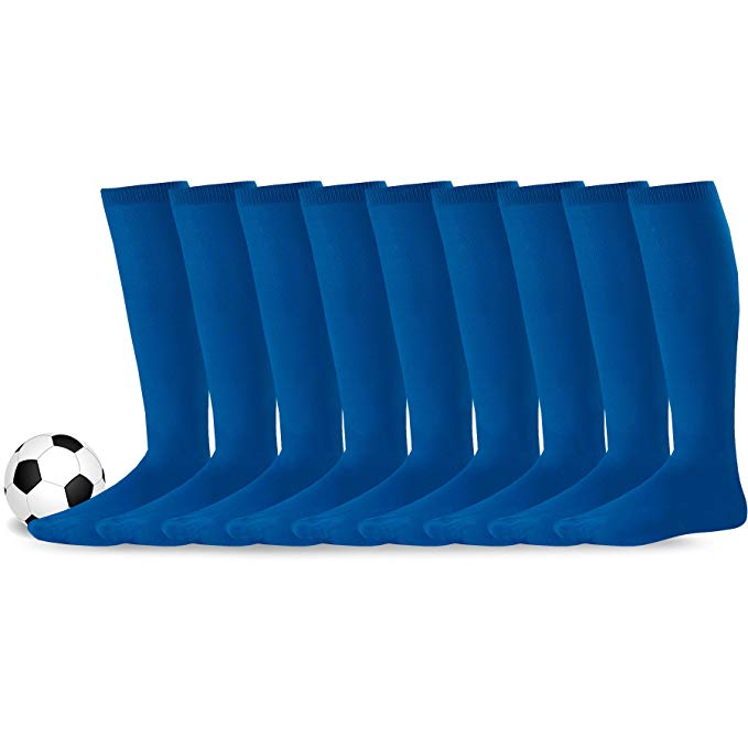 Soxnet Acrylic Unisex Soccer Sports Team Cushion Socks 9 Pack
