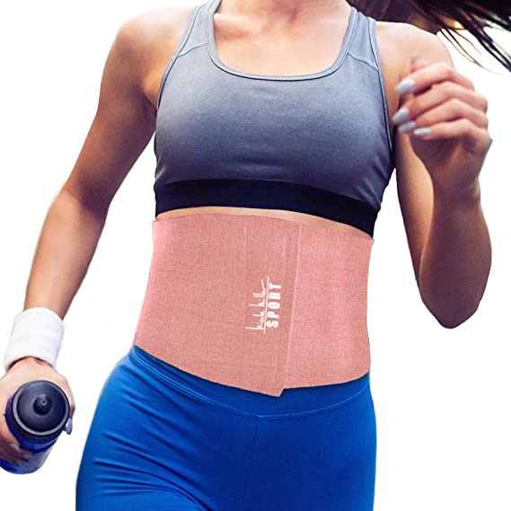 Nicole Miller Waist Trainer for Women Sweat Belt Waist Trimmer Stomach Slimming Body Weight Shaper Wraps Exercise Equipment Adjustable Belt