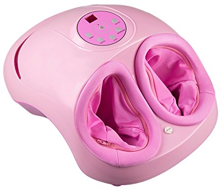 Shiatsu Foot Massager By Clever Creations | Foot Massager Machine for Relaxation - Relief of Sore Feet - Foot Care | Variable Settings for Heat and Intensity | Fits Most Foot Sizes | Pink