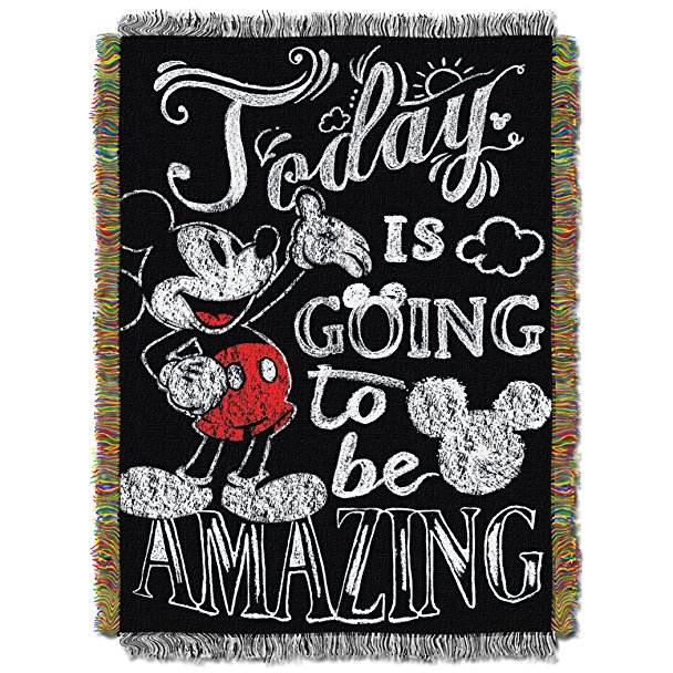 Mickey Mouse, Amazing Day Woven Tapestry Throw, 48" x 60"