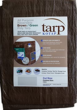 Kotap 8-ft x 10-ft Reversible Brown/Green Poly Tarp, Item: TBG-0810