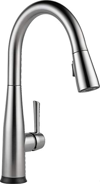 Delta (FAUCETS) Essa Single-Handle Touch Kitchen Sink Faucet with Pull Down Sprayer, Touch2O Technology and Magnetic Docking Spray Head, Arctic Stainless 9113T-AR-DST