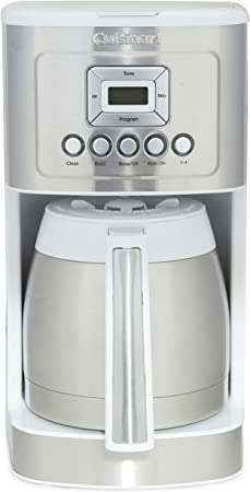 Cuisinart DCC-3400W 12-Cup Programmable Coffeemaker with Thermal Carafe, White