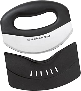 KitchenAid KC173OHOBA Mezzaluna with Stainless Steel Blade and Protective Sheath, Black