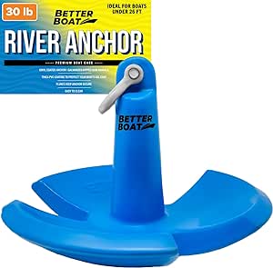 30 lb River Anchor 30lb Boat Anchor Mushroom Anchor River Anchors for Boats Coated Anchor Marine Grade Pontoon or Boats 15, 16, 18 or 20 Foot Boat Anchors 12, 20 or 30 Pound