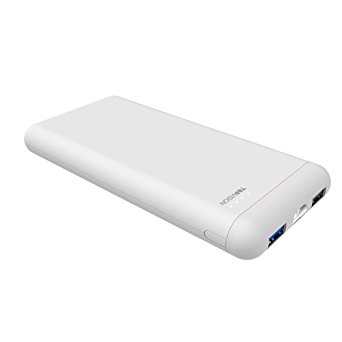 QC 3.0 Portable Charger, TOPVISION 8000mAh Quick Charge 3.0 Power Bank - White