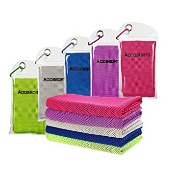 Cooling Sports Towel Scarf Girdle Ultra Soft Compact Quick Dry Microfiber For Fitness, Yoga, Travel, Sports, Pilates, Camping, Biking, Running, Hiking& The Gym With Many Colors