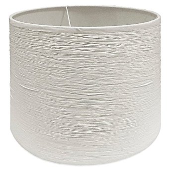 Mix & Match Small 10-Inch Crinkle Paper Drum Lamp Shade in Soft White
